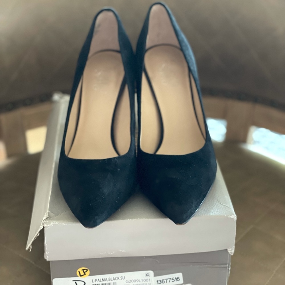 Franco Sarto L-Palma Black Suede heel